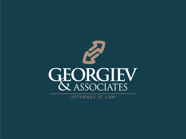 Георгиев и съдружници, Georgiev & associates, графичен знак, лого, фирмен стил, акцидентни материали