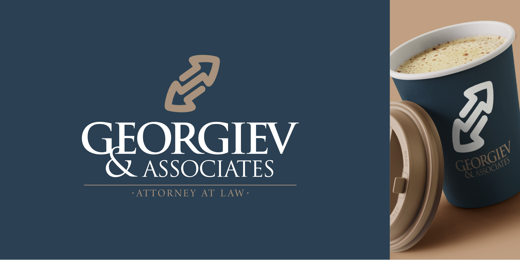 Георгиев и съдружници, Georgiev & associates, графичен знак, лого, фирмен стил, акцидентни материали