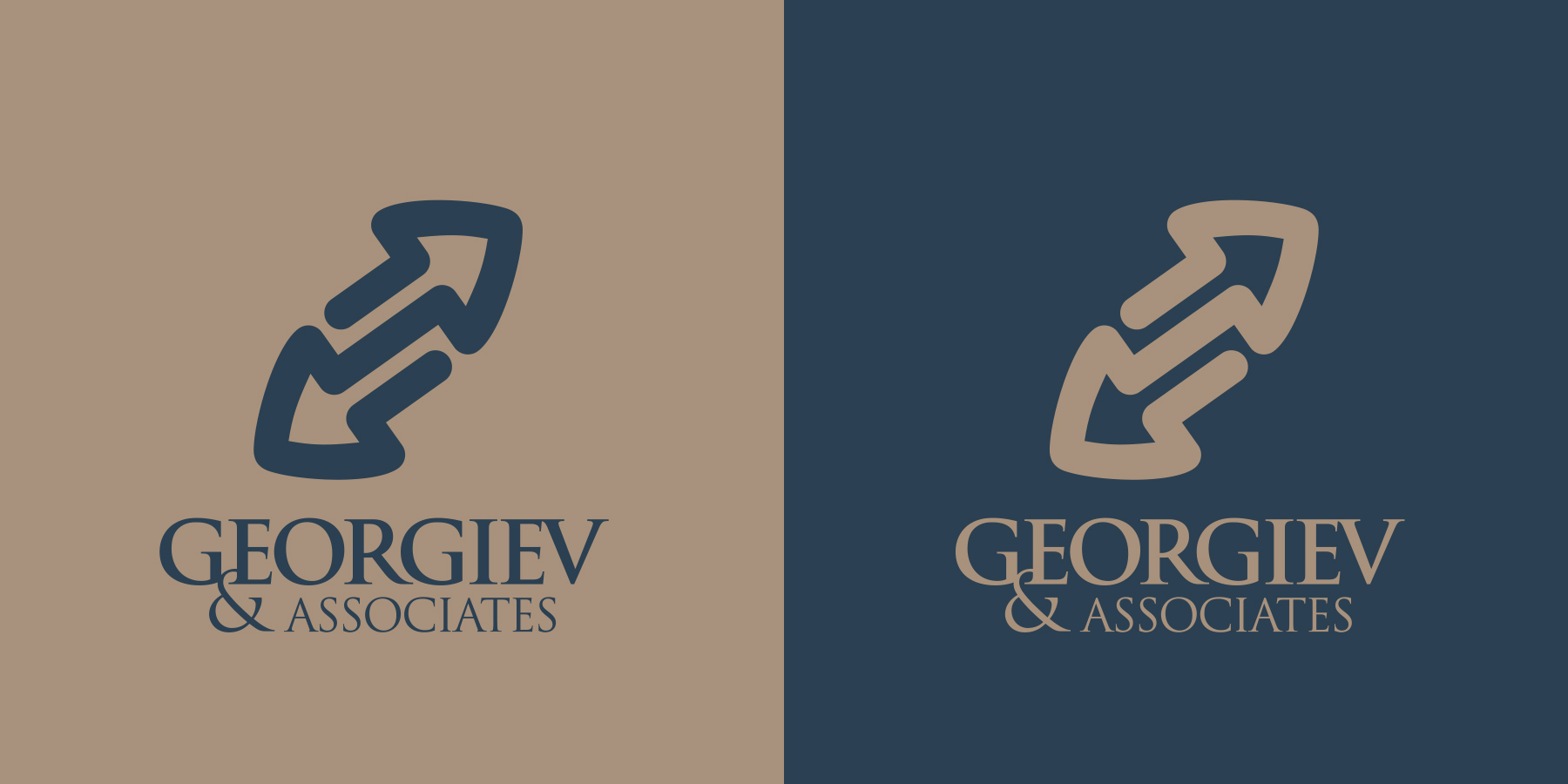 Георгиев и съдружници, Georgiev & associates, графичен знак, лого, фирмен стил, акцидентни материали