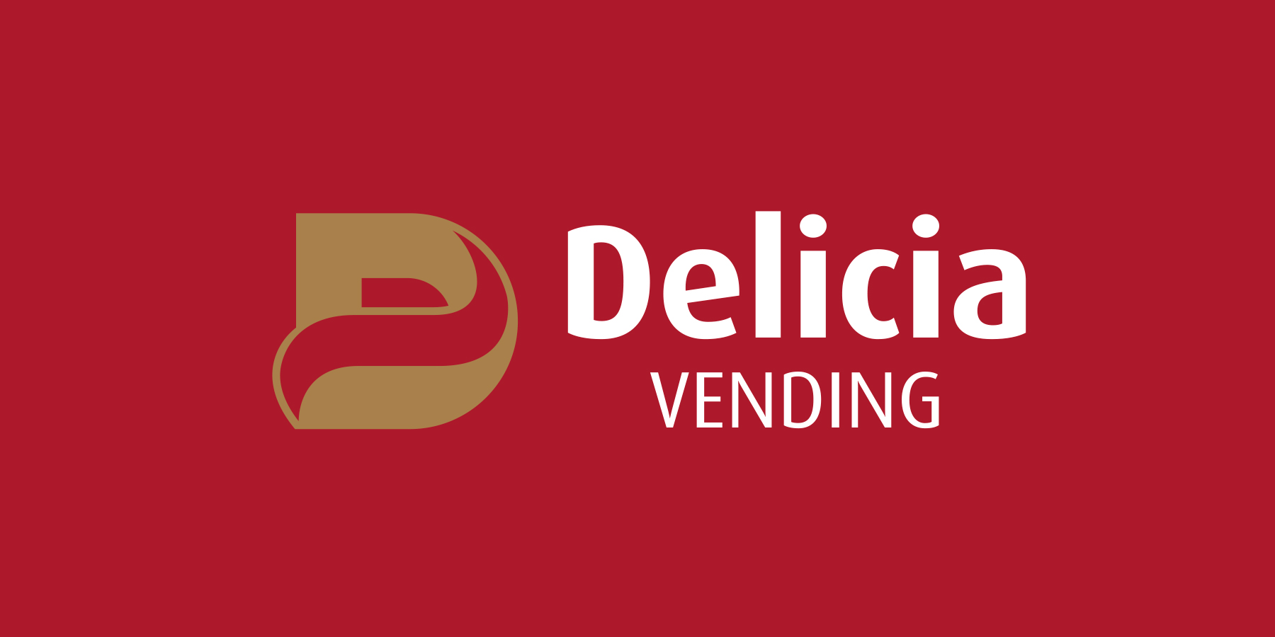 Графичен знак и логотип Delicia vending.
