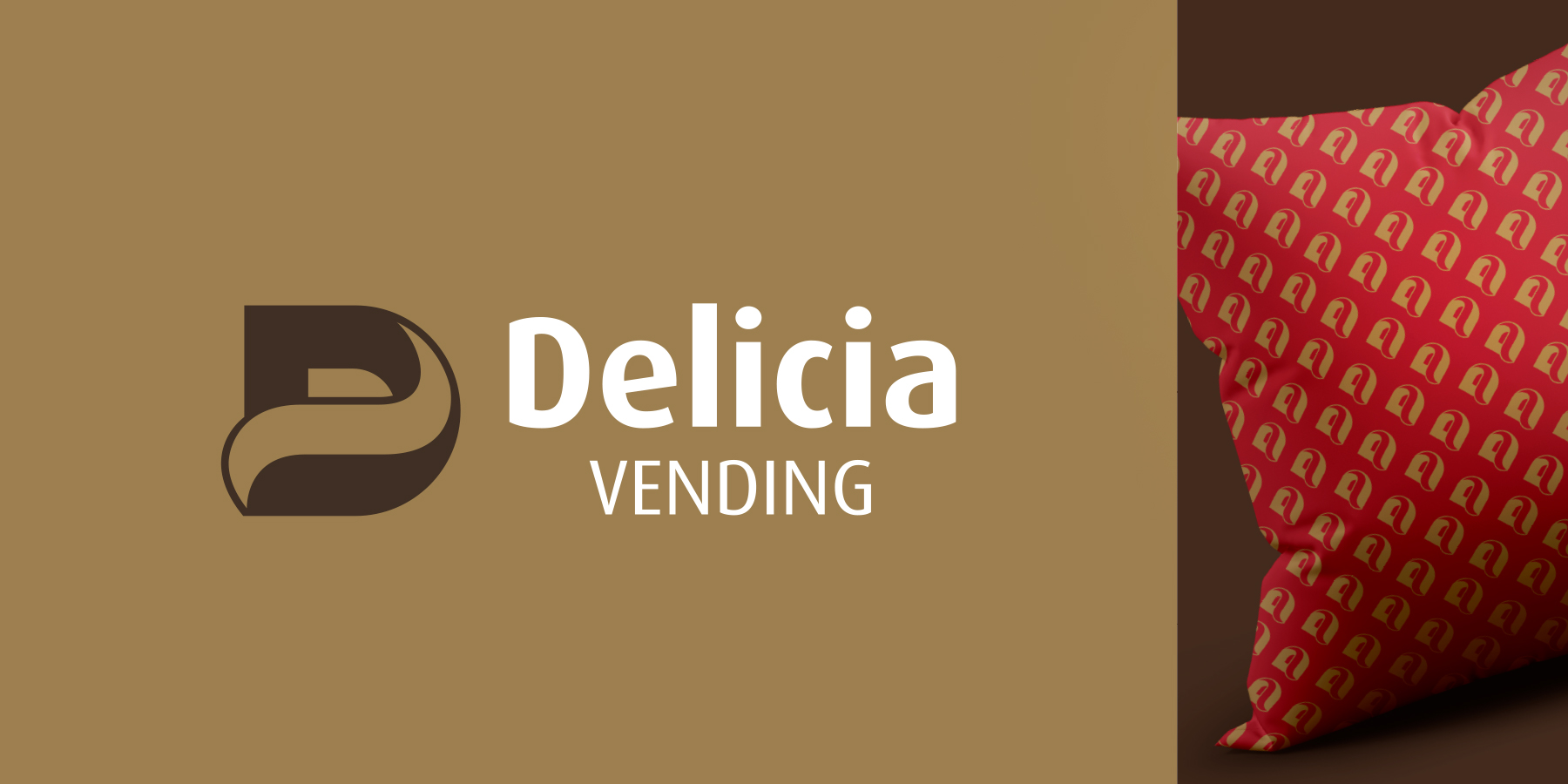 Графичен знак и логотип Delicia vending.