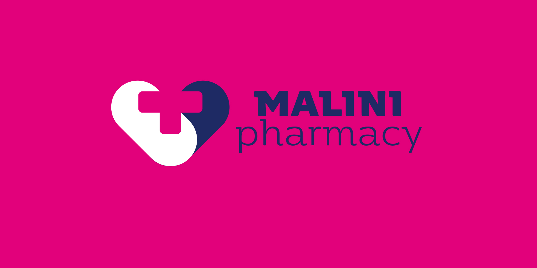 Malini Pharmacy, графичен знак, лого, фирмен стил