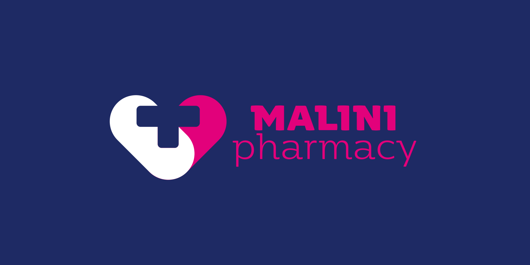 Malini Pharmacy, графичен знак, лого, фирмен стил