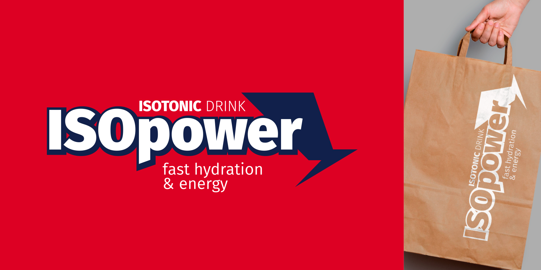 Графичен дизайн на търговска марка Isopower за Спорт Биофуудс