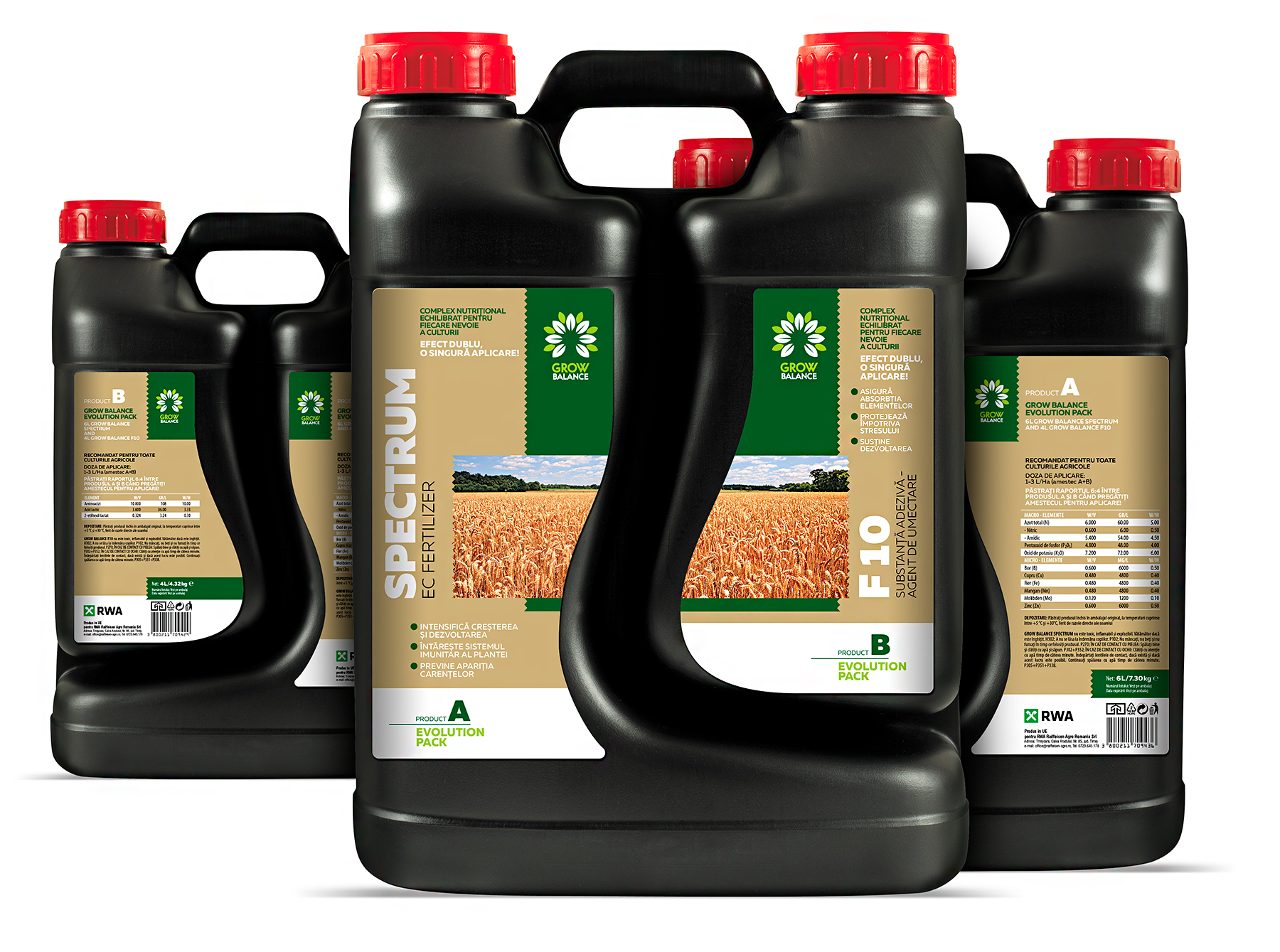 Grow Balance Booster pack front labels