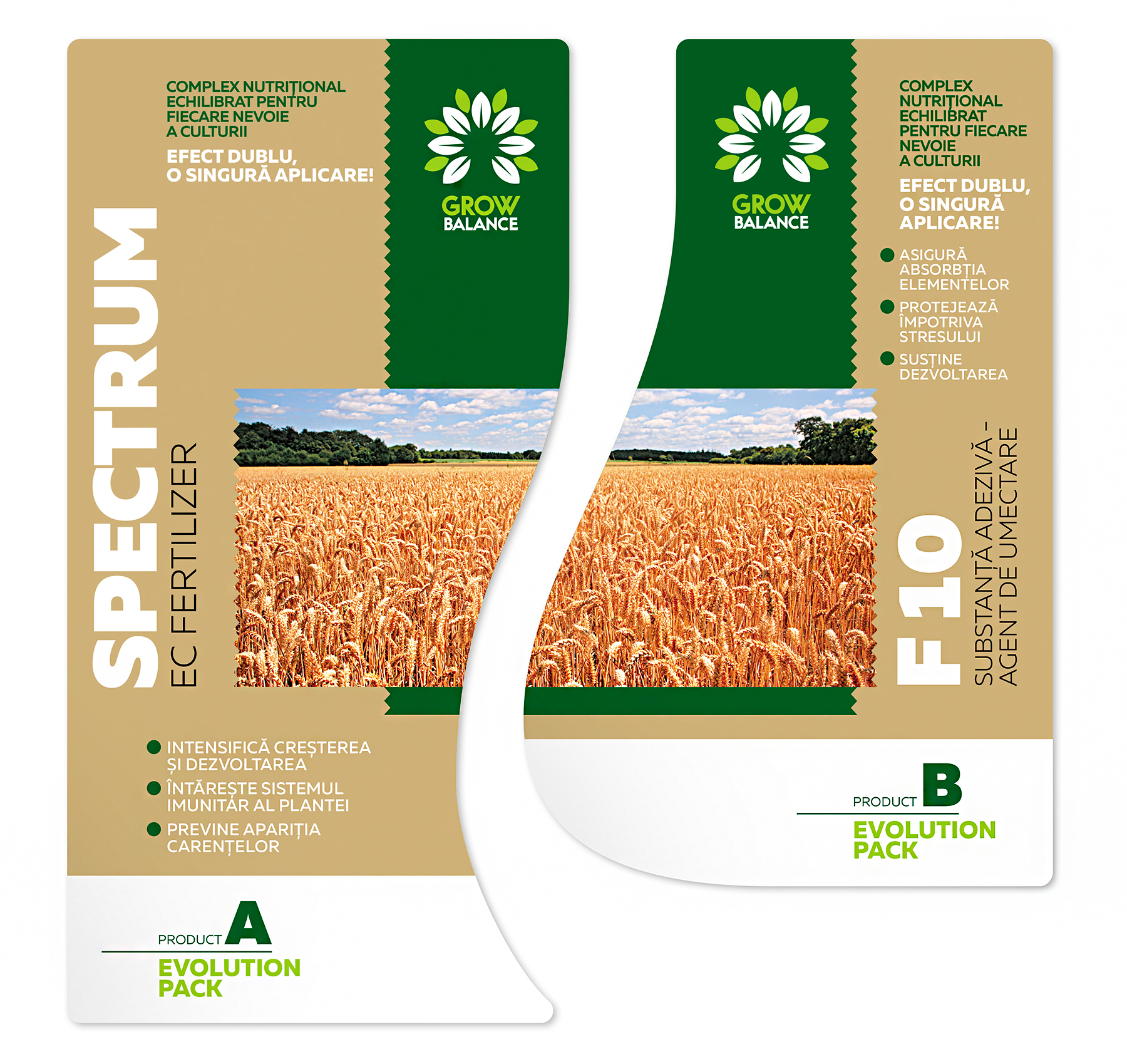 Етикет за  Grow Balance течен тор Spectrum и F10. Клиент: RWA