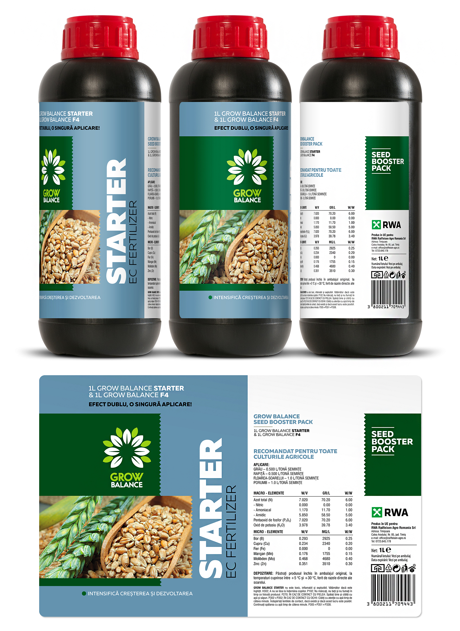 Етикет за течен тор Grow Balance Starter