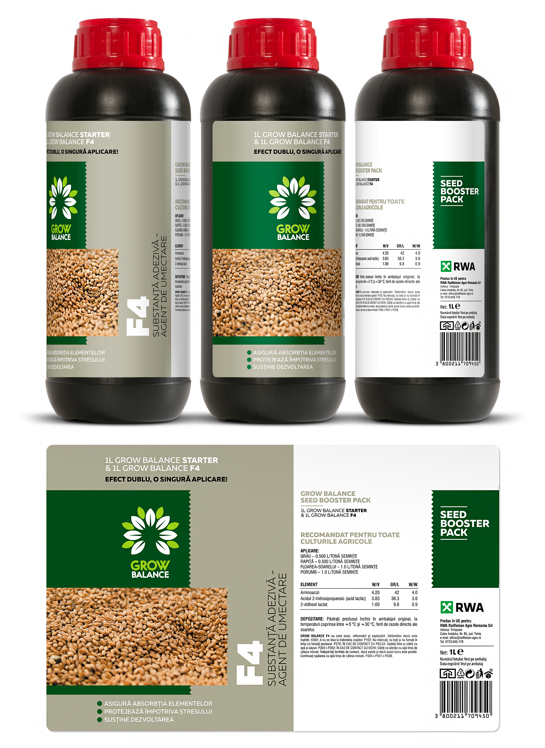 Етикет за течен тор Grow Balance F4